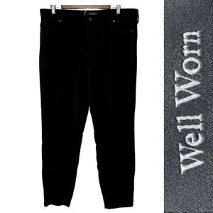 Well Worn Women's Luxe Velvet Tapered Pant High Rise Romantic Goth Sz: 14